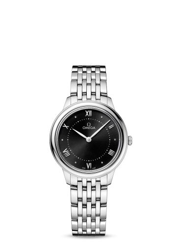 Omega De Ville Quartz 30 Stainless Steel / Black / Bracelet